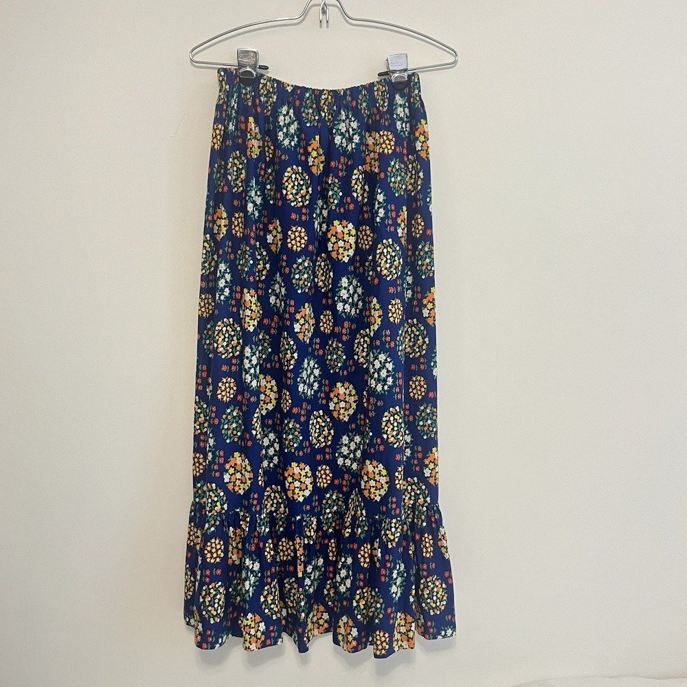 Vintage Rhoda Lee Floral Skirt 60s 70s Midi Hippie Maximalist Boho Fun Fits S/M - Picture 8 of 8
